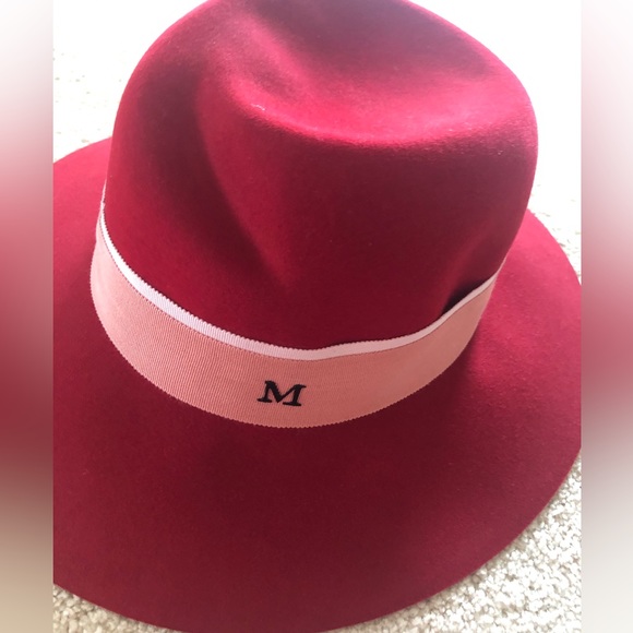 MAISON MICHEL Virgule Virginie Hat Red - Picture 4 of 6